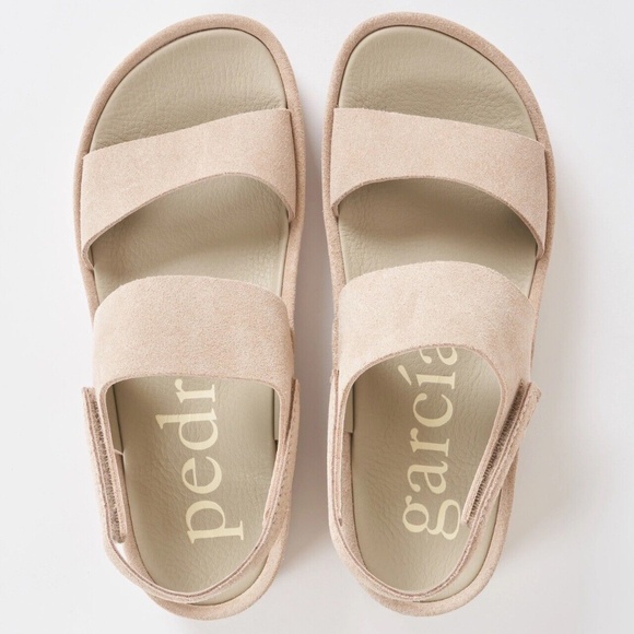 Pedro Garcia Lory Slingback Platform Sandal Seasalt Castoro Tan 8.5 US / 38.5 EU - Picture 1 of 6